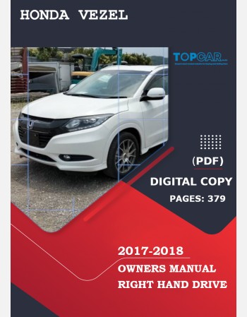 honda vezel 2017-2018 owners manual in english